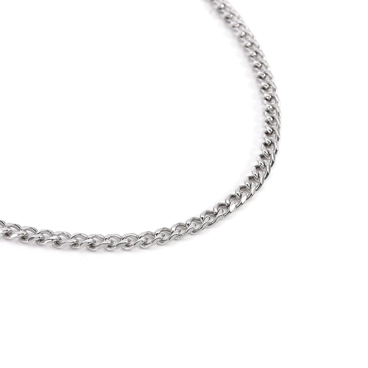 C014W B.Tiff 4mm Curb Link Chain Necklace - PBNJ FASHIONS