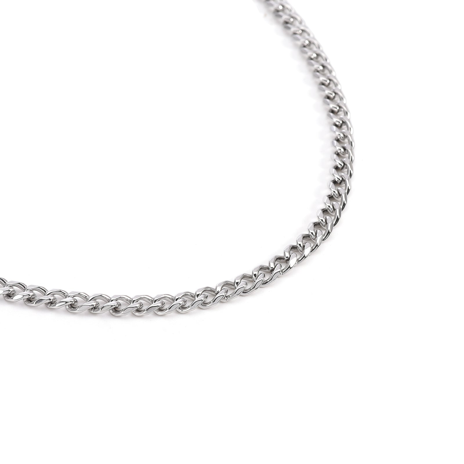 C014W B.Tiff 4mm Curb Link Chain Necklace - PBNJ FASHIONS