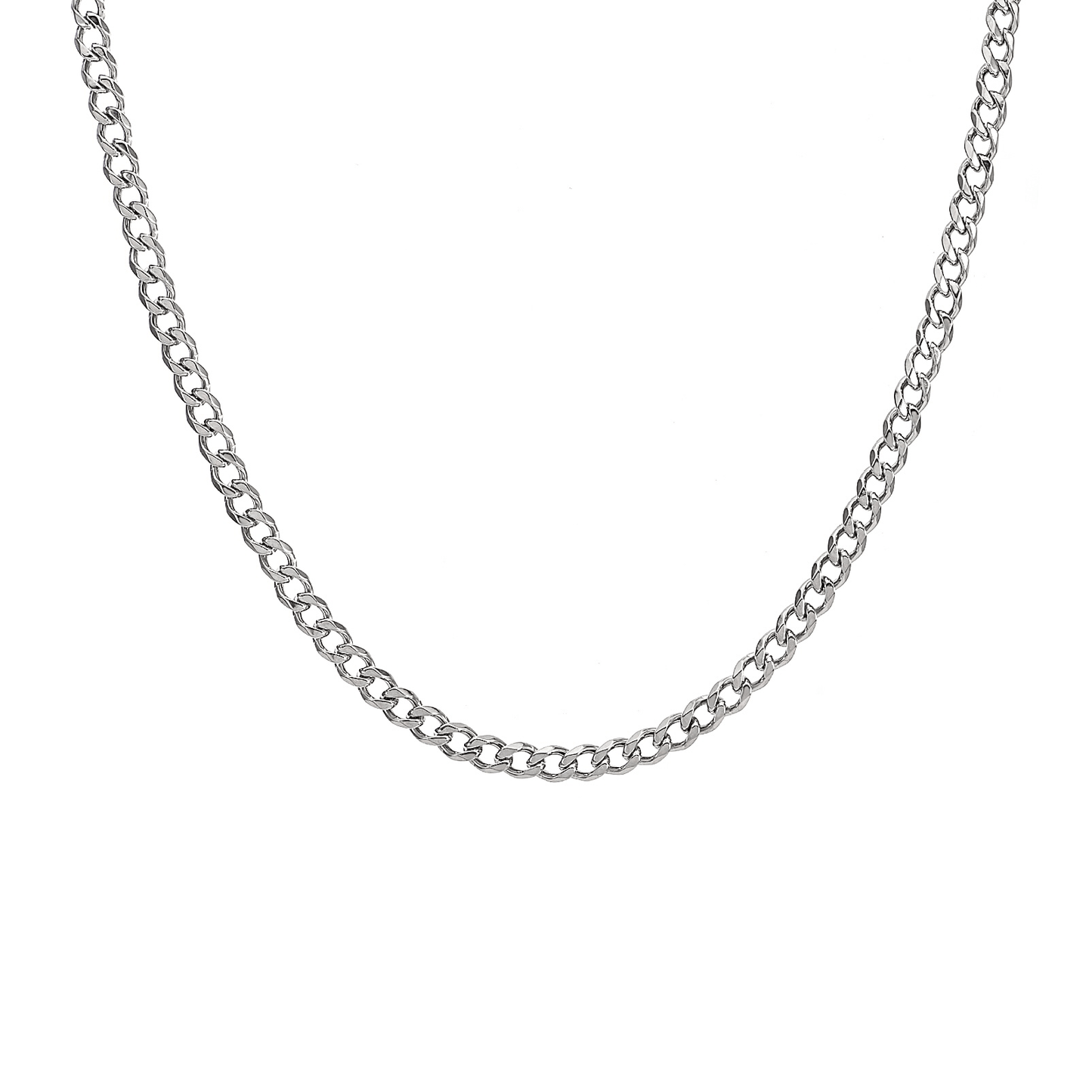 C014W B.Tiff 4mm Curb Link Chain Necklace - PBNJ FASHIONS