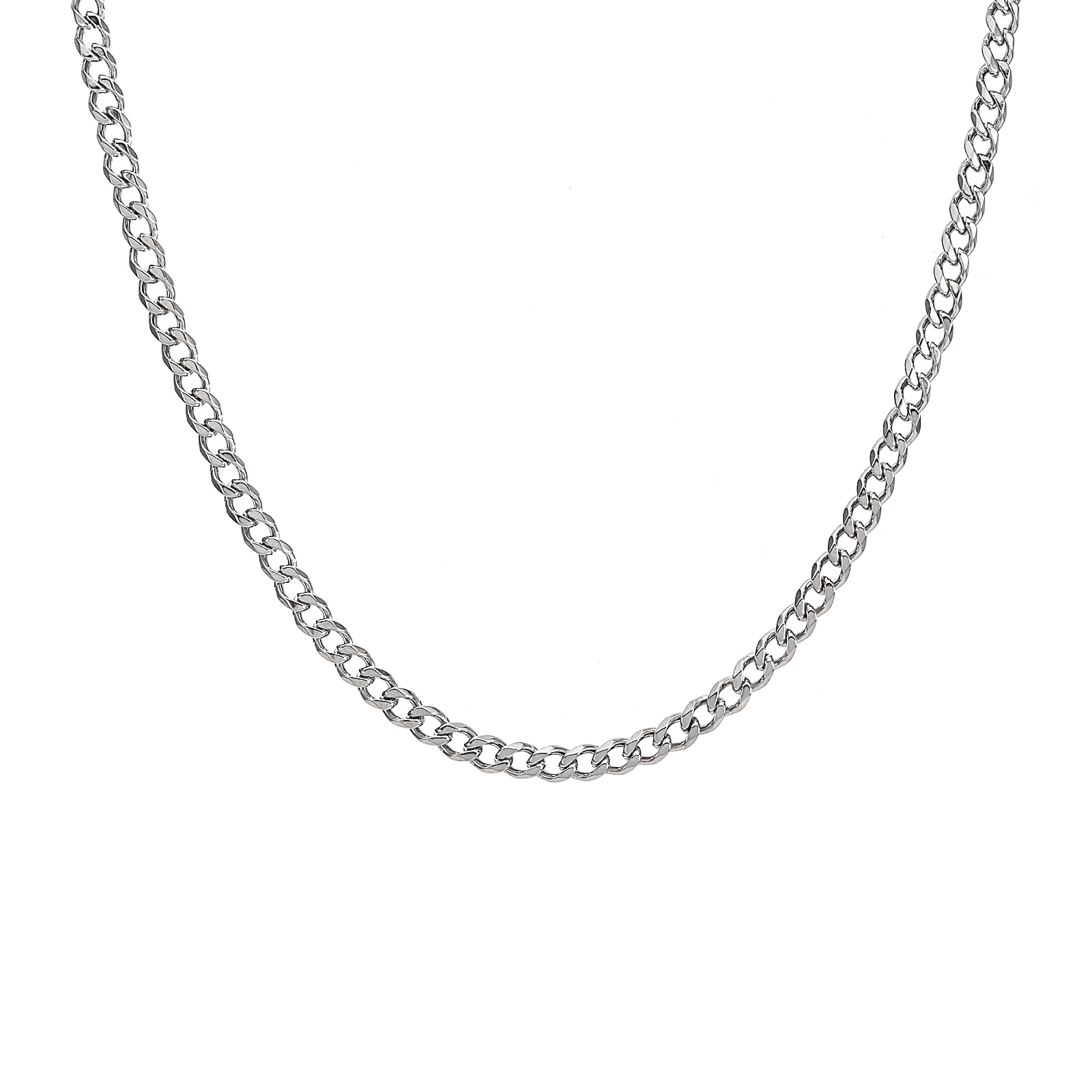 C014W B.Tiff 4mm Curb Link Chain Necklace - PBNJ FASHIONS