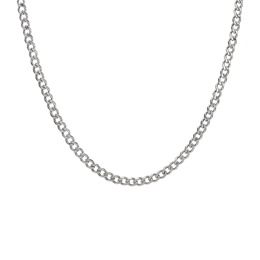 C014W B.Tiff 4mm Curb Link Chain Necklace - PBNJ FASHIONS