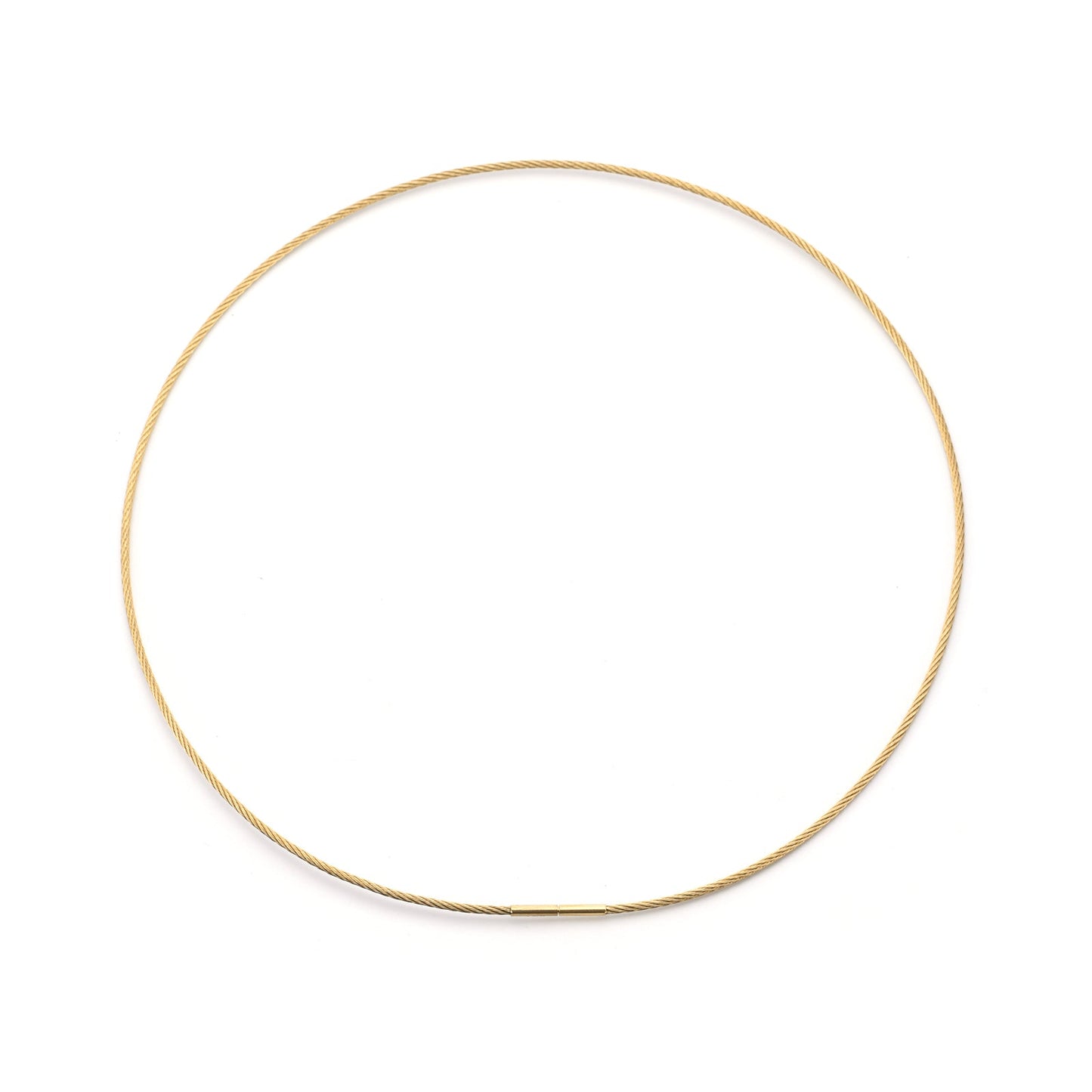C015G B.Tiff Gold Cable Wire Chain Necklace - PBNJ FASHIONS