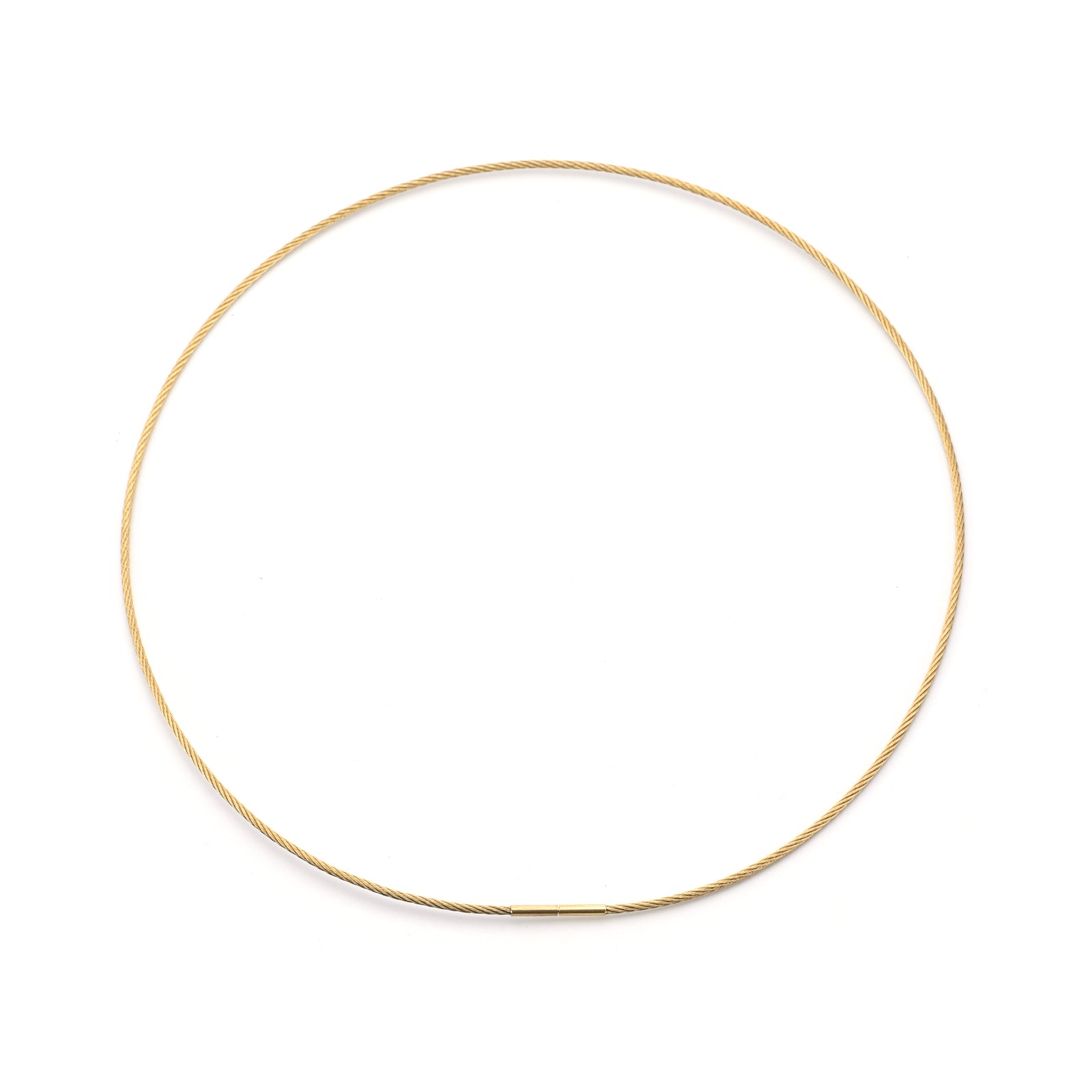 C015G B.Tiff Gold Cable Wire Chain Necklace - PBNJ FASHIONS