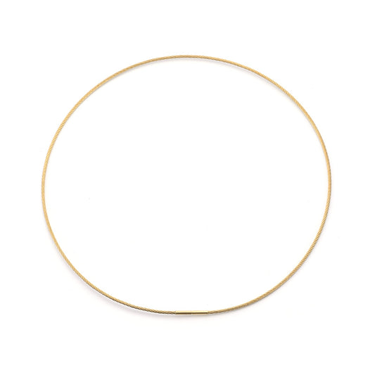 C015G B.Tiff Gold Cable Wire Chain Necklace - PBNJ FASHIONS