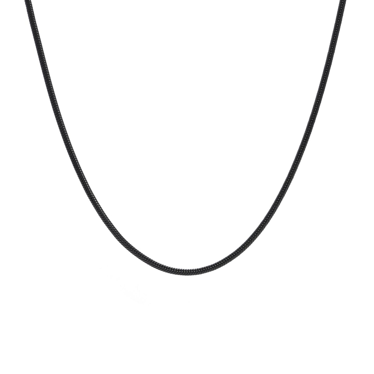 C030B B.Tiff Thin Black Coil Chain - PBNJ FASHIONS