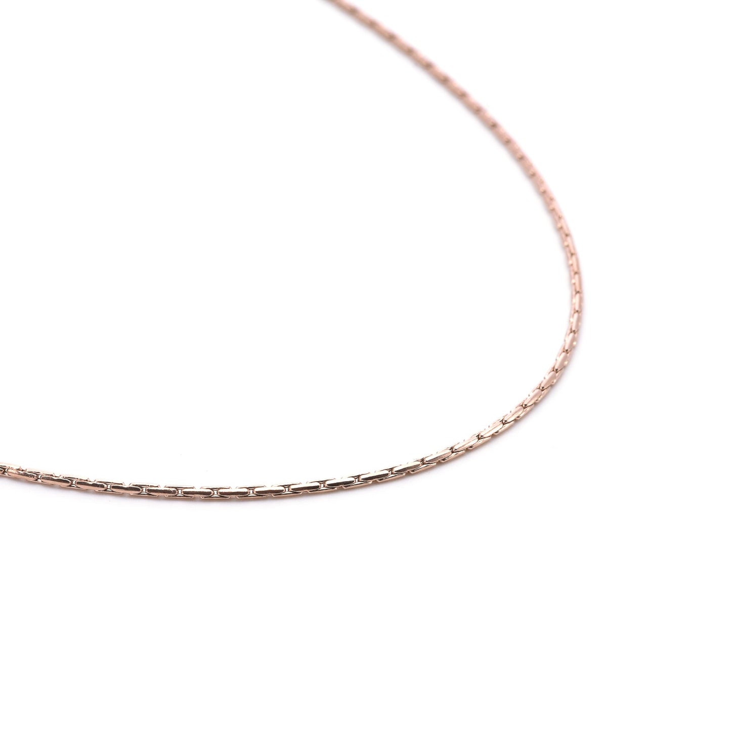 C031RG B.Tiff Diamond Cut Rose Gold Plated Chain Necklace - PBNJ FASHIONS