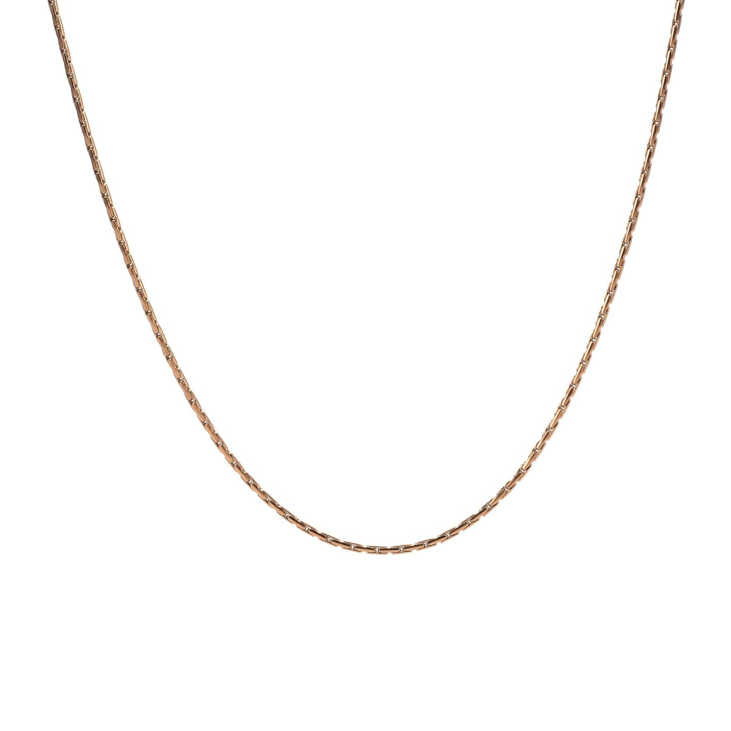 C031RG B.Tiff Diamond Cut Rose Gold Plated Chain Necklace - PBNJ FASHIONS