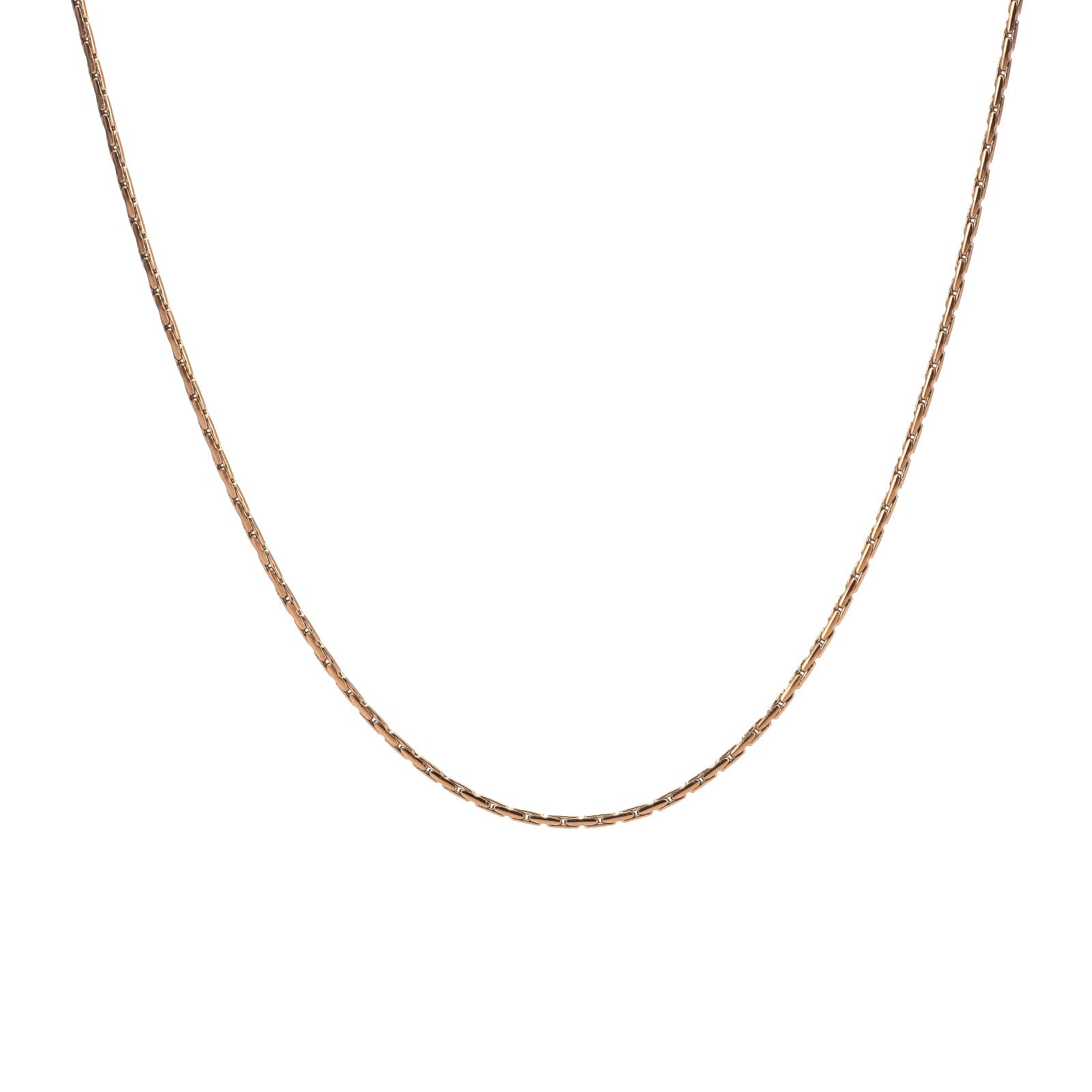 C031RG B.Tiff Diamond Cut Rose Gold Plated Chain Necklace - PBNJ FASHIONS