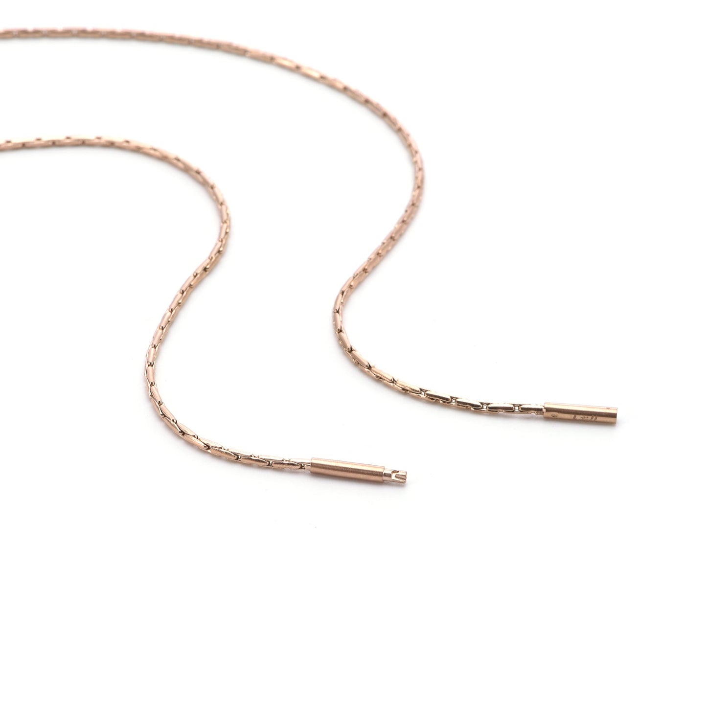C031RG B.Tiff Diamond Cut Rose Gold Plated Chain Necklace - PBNJ FASHIONS