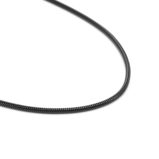 C060B B.Tiff Thick Black Coil Chain - PBNJ FASHIONS