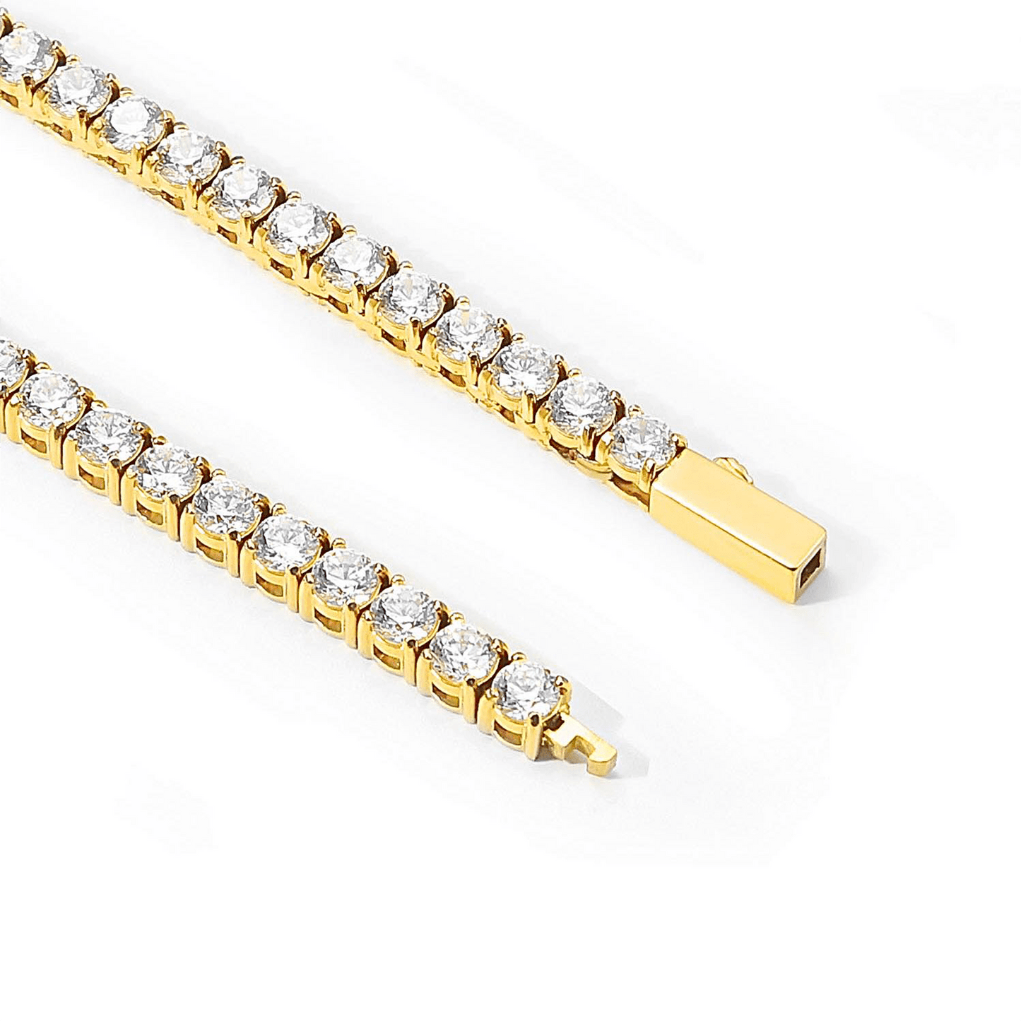 C103G B.Tiff 3mm Gold Tennis Necklace - PBNJ FASHIONS