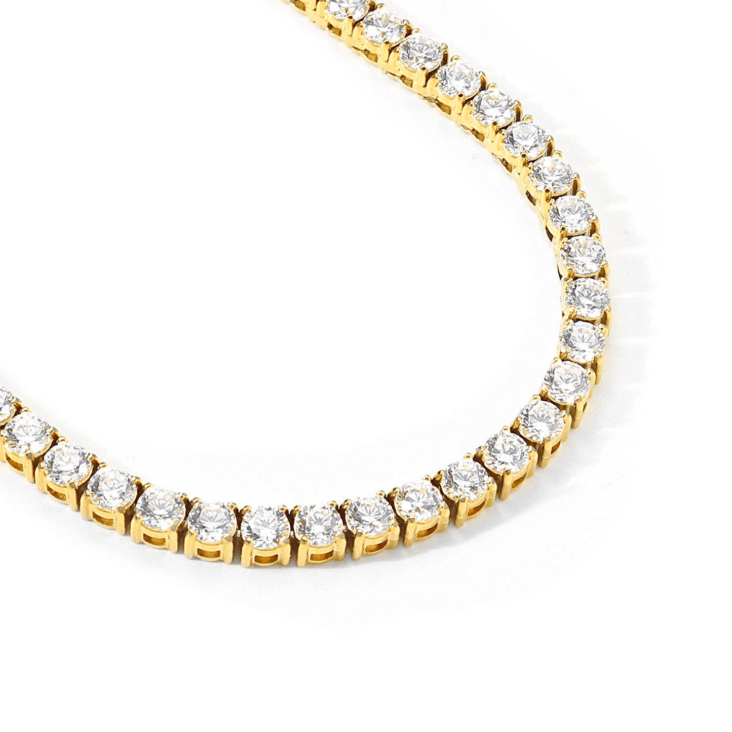C103G B.Tiff 3mm Gold Tennis Necklace - PBNJ FASHIONS
