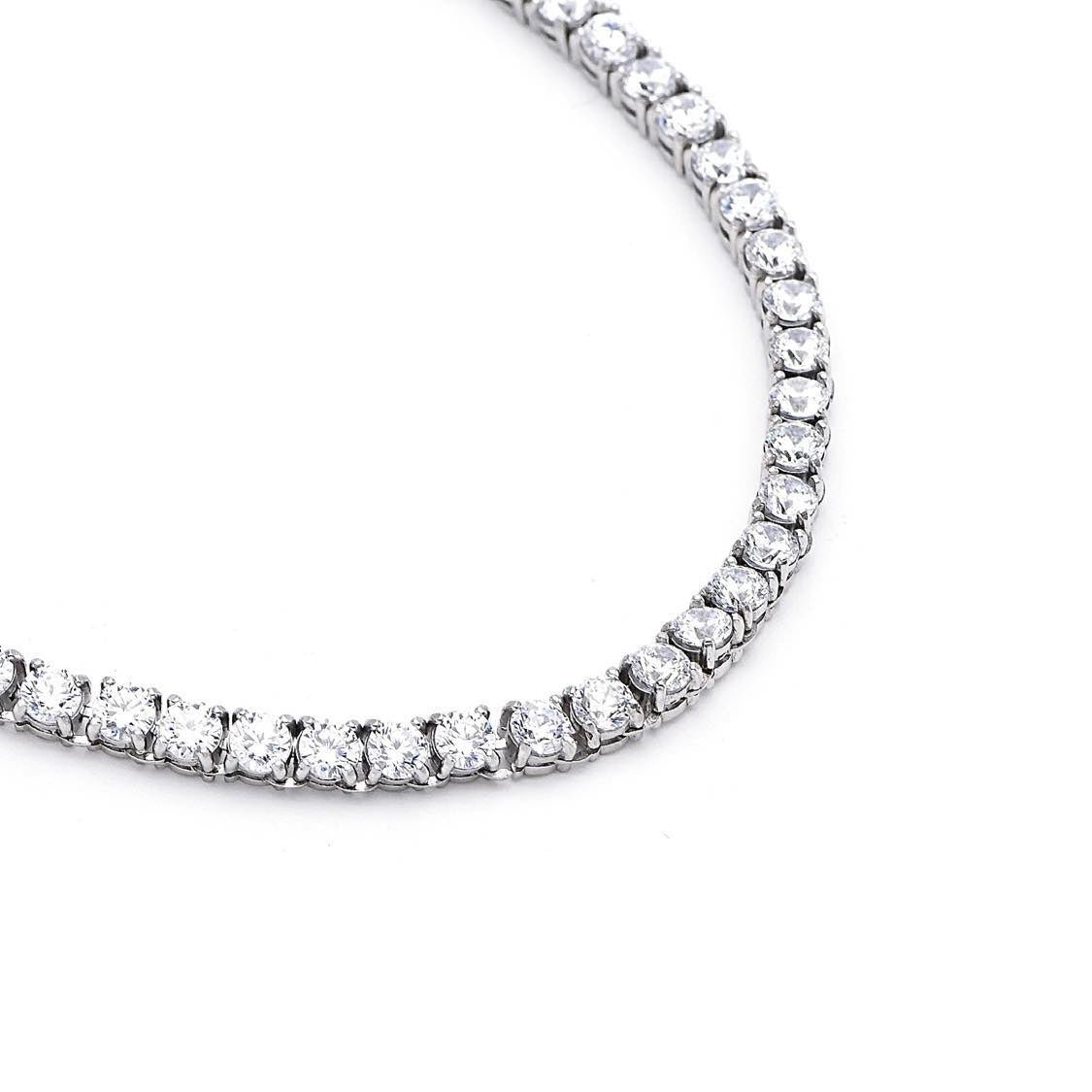 C103W B.Tiff 3mm Tennis Necklace - PBNJ FASHIONS