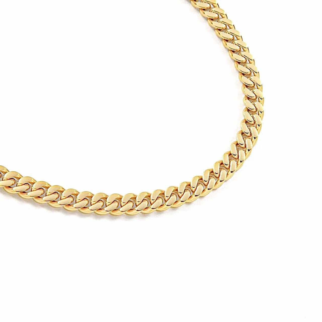 C138G B.Tiff 8mm Gold Flat Cuban Link Necklace - PBNJ FASHIONS