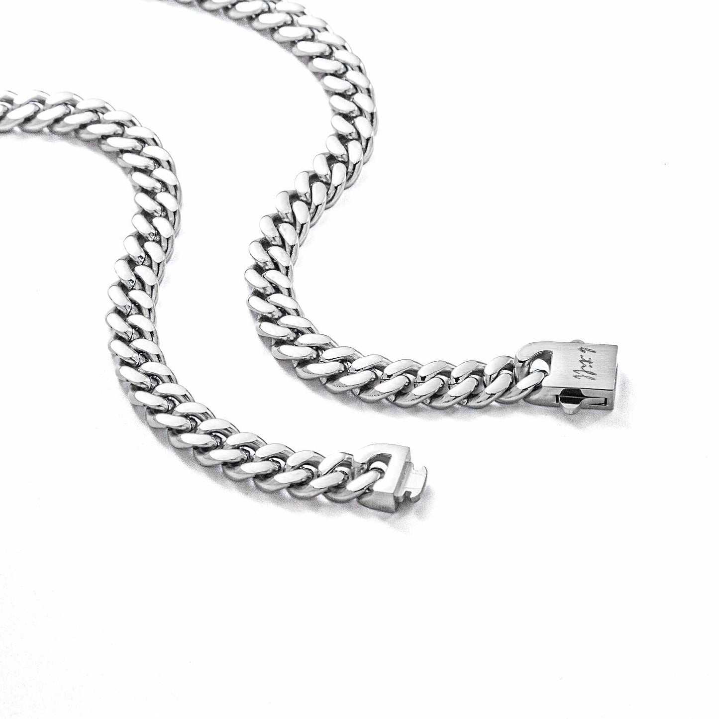 C138W B.Tiff 8mm Flat Cuban Link Necklace - PBNJ FASHIONS