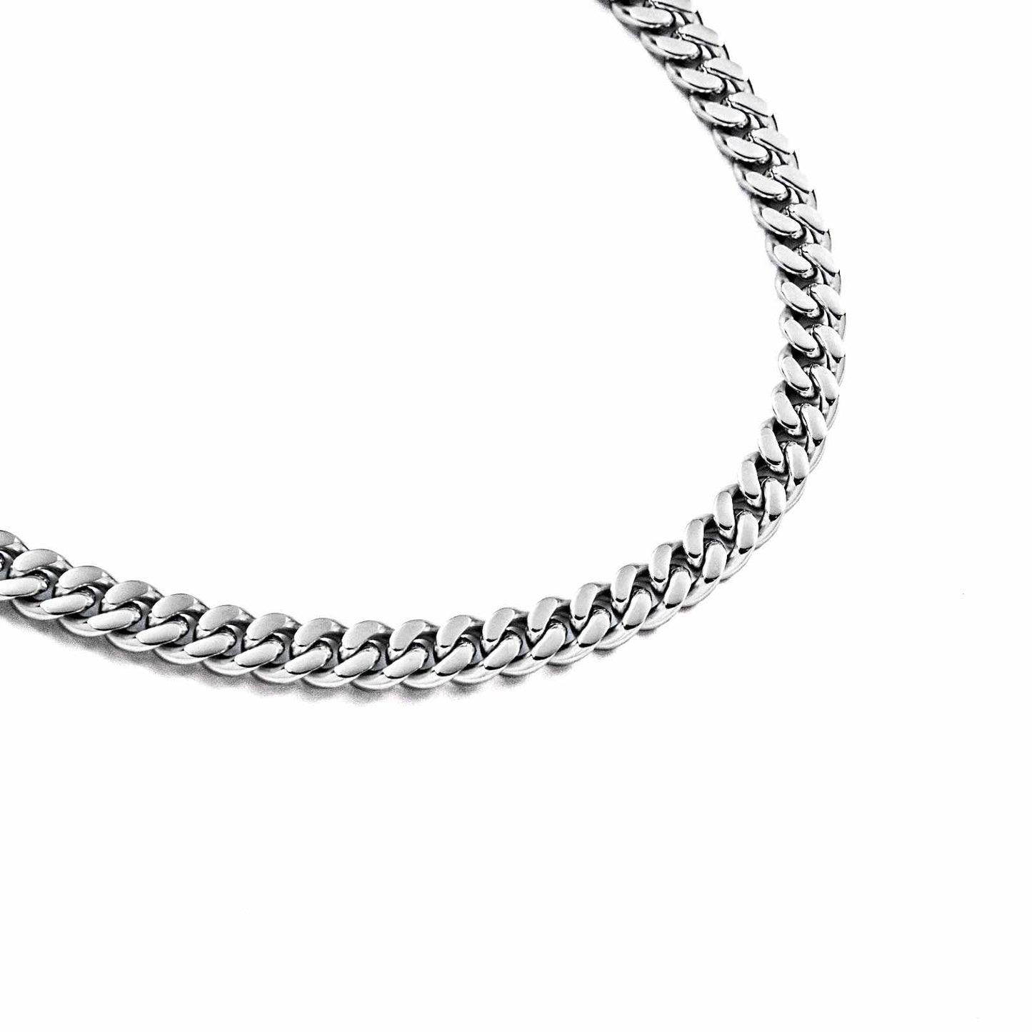 C138W B.Tiff 8mm Flat Cuban Link Necklace - PBNJ FASHIONS