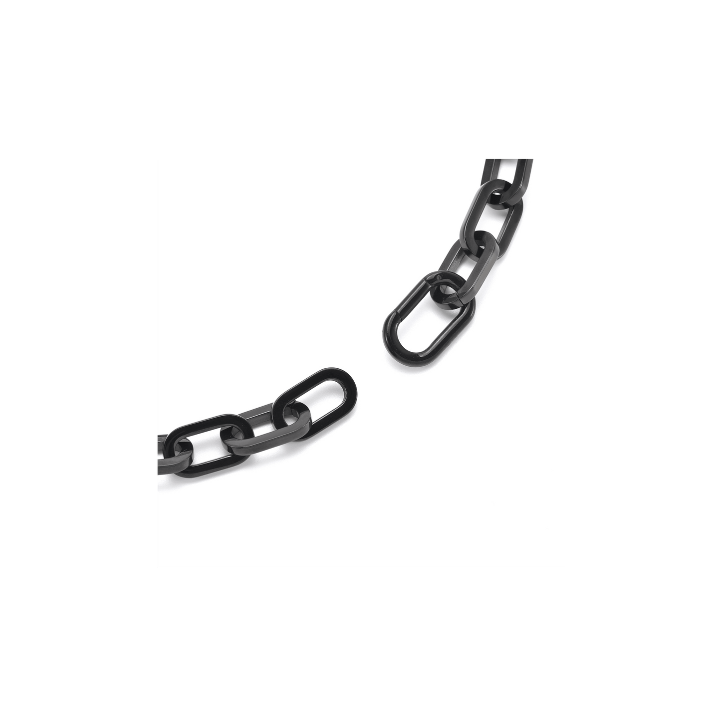 C200B B.Tiff Black Paperclip Chain Necklace - PBNJ FASHIONS