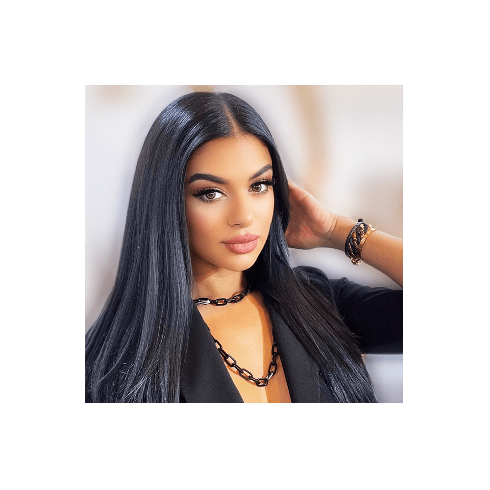 C200B B.Tiff Black Paperclip Chain Necklace - PBNJ FASHIONS