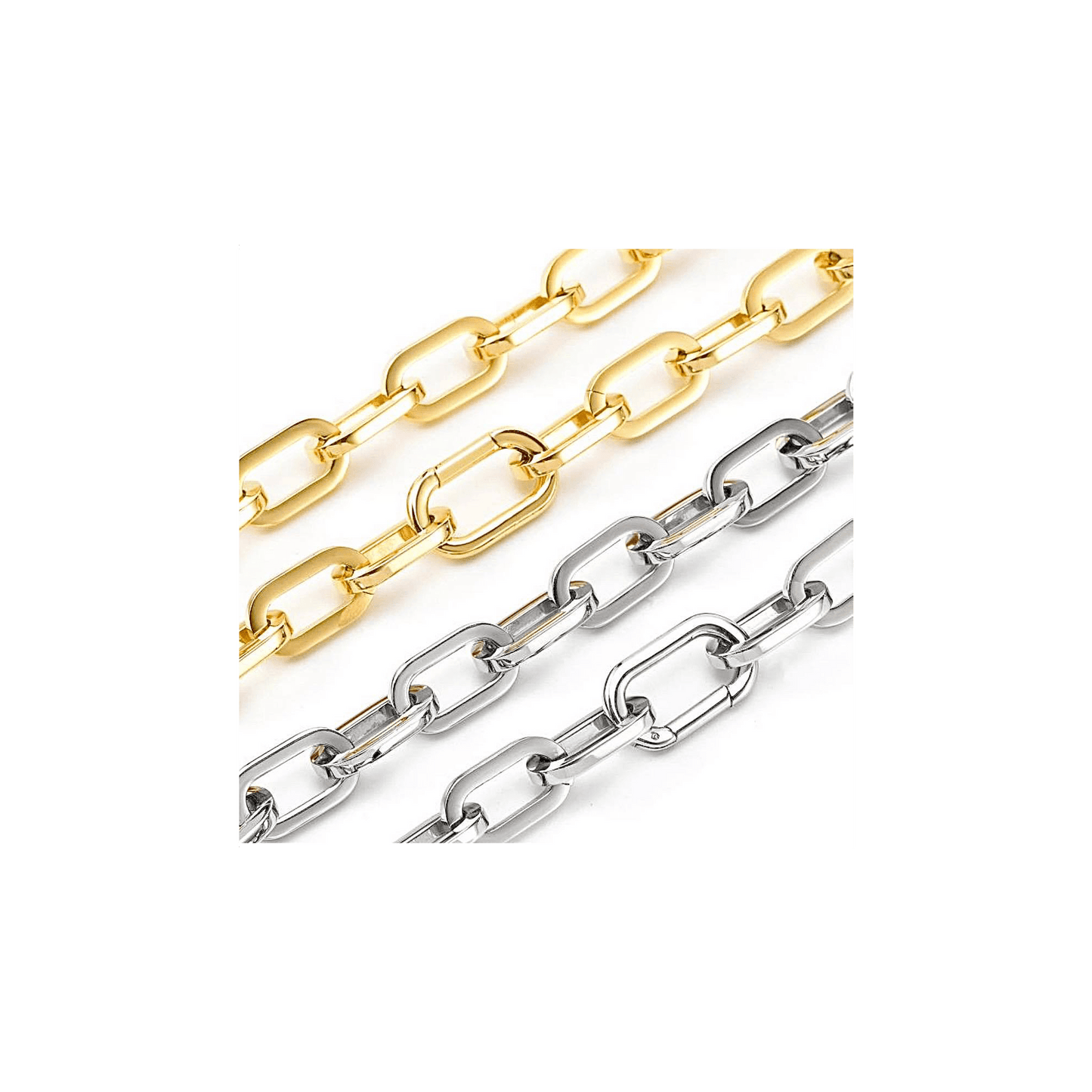 C200W B.Tiff High Polish Paperclip Chain Necklace - PBNJ FASHIONS