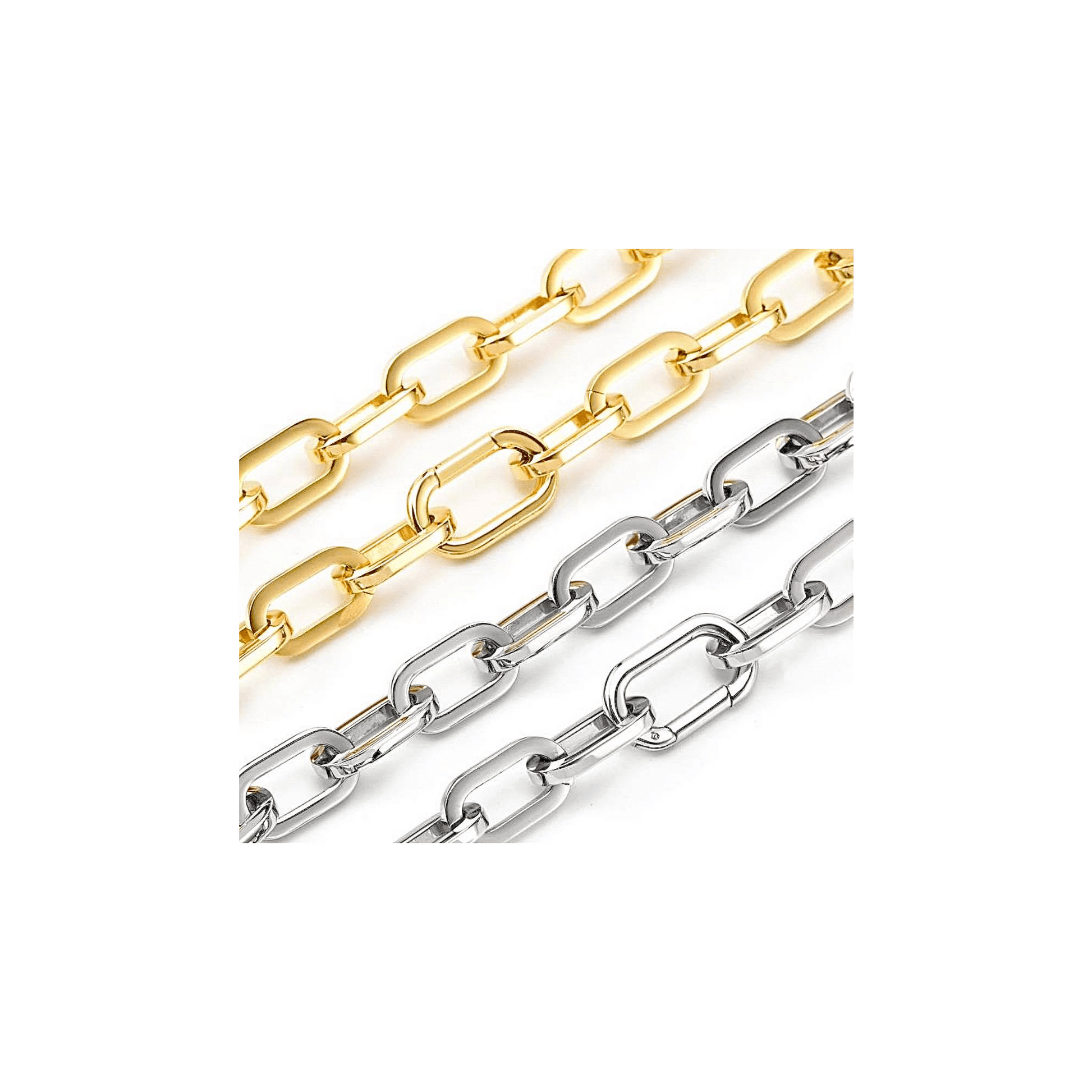 C200W B.Tiff High Polish Paperclip Chain Necklace - PBNJ FASHIONS