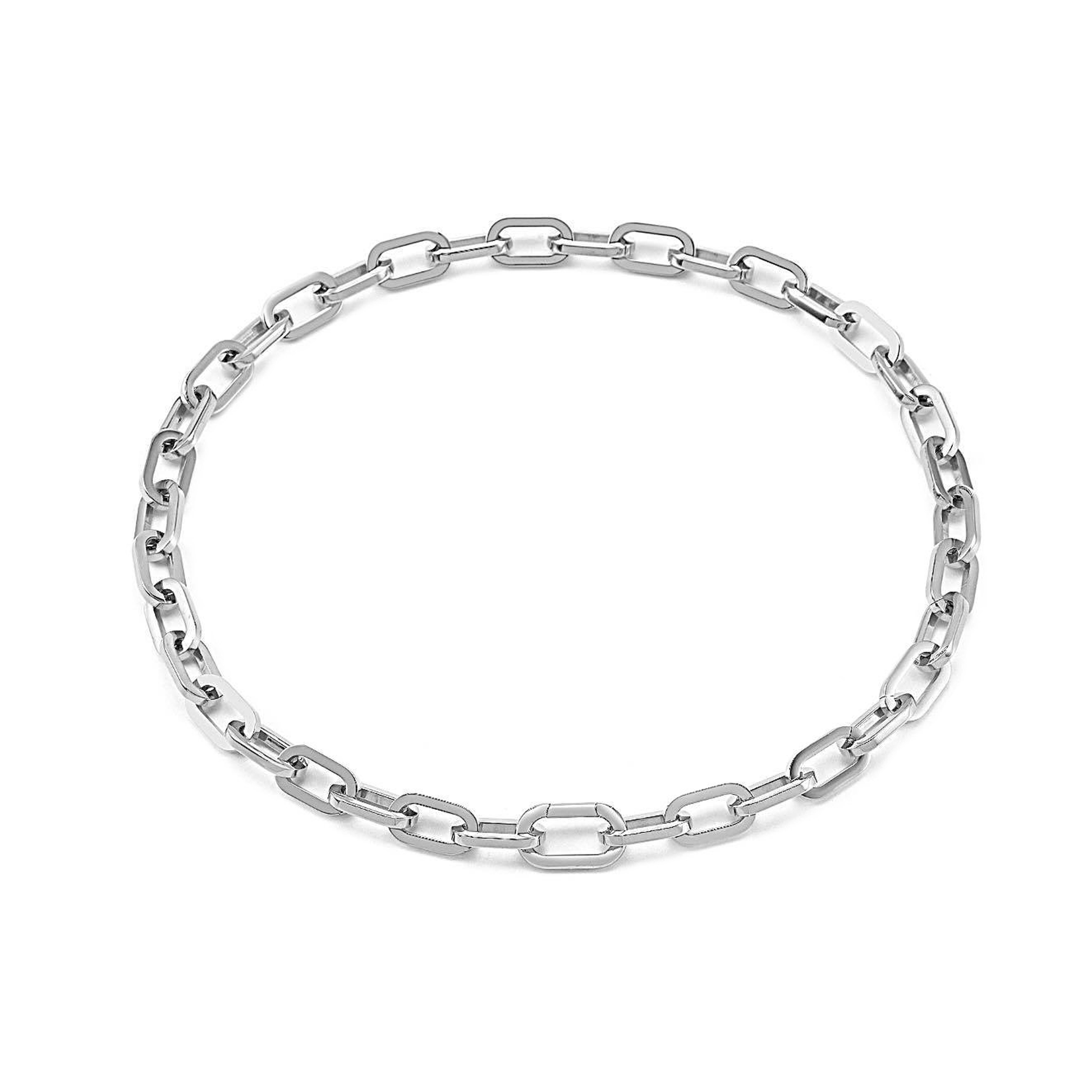 C200W B.Tiff High Polish Paperclip Chain Necklace - PBNJ FASHIONS