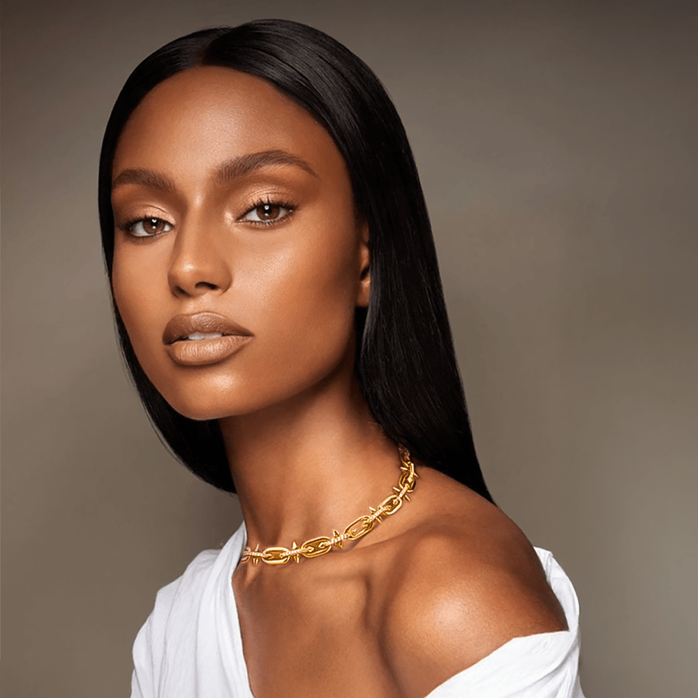 C515G B.Tiff Gold Talon Chain Necklace - PBNJ FASHIONS