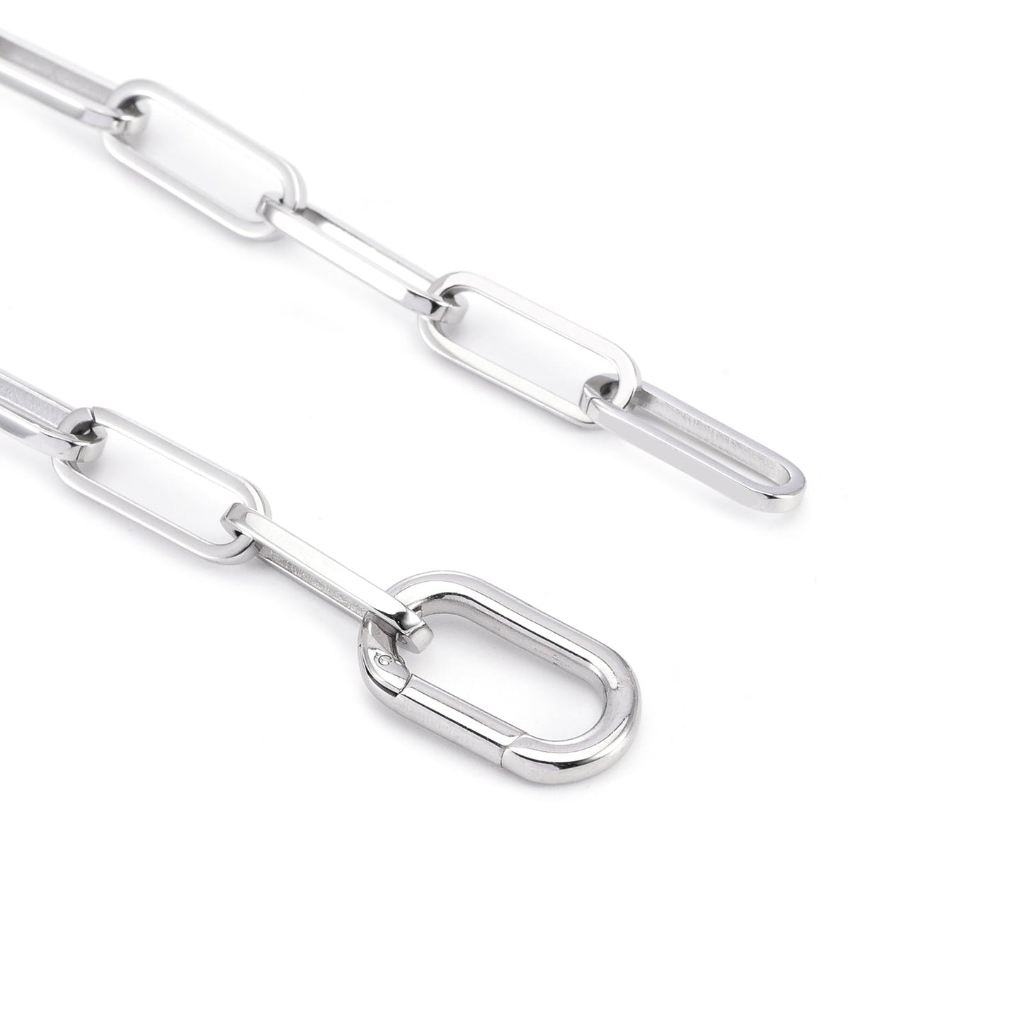 C860W B.Tiff "Jemma" Paperclip Flat Long Adjustable Link Necklace - PBNJ FASHIONS