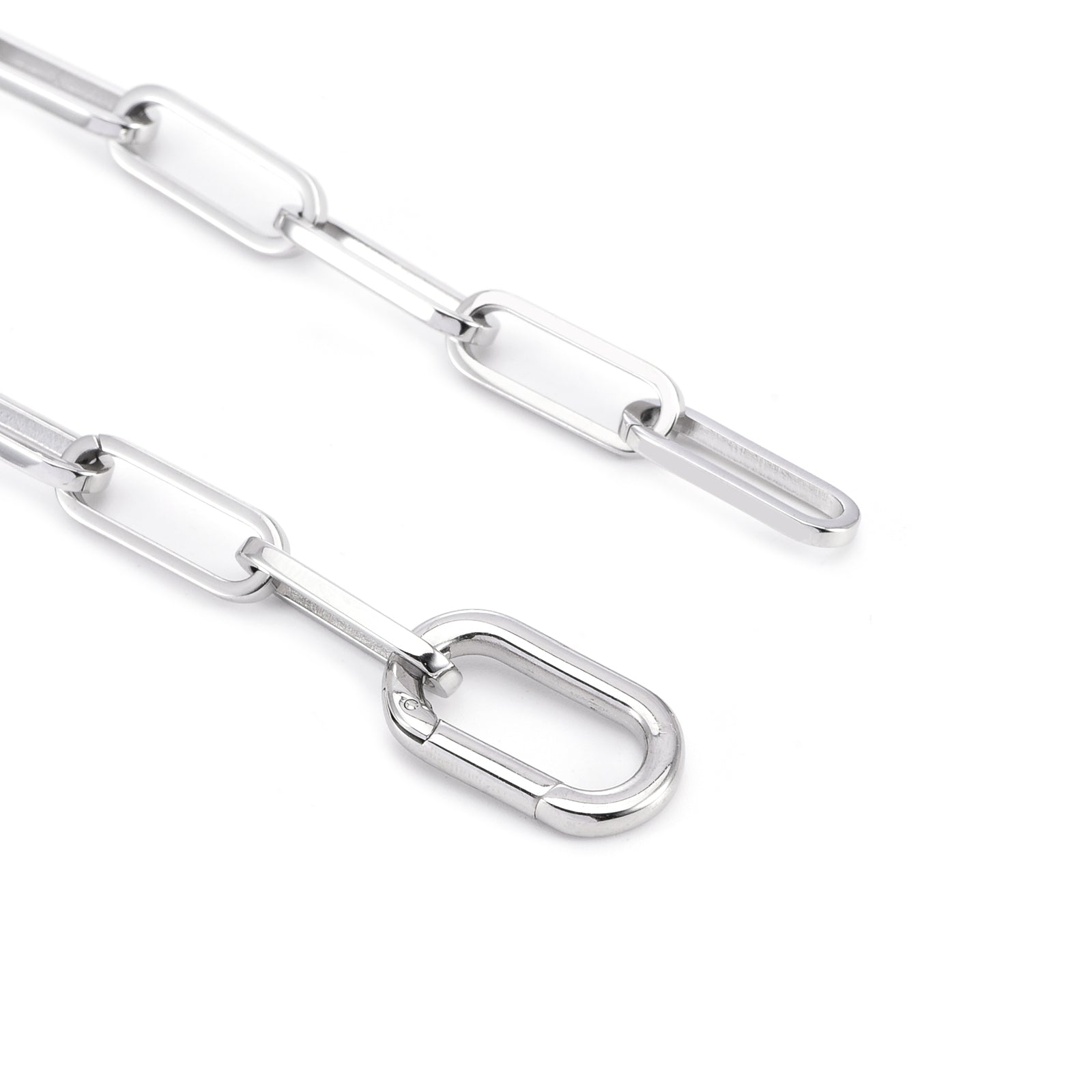 C860W B.Tiff "Jemma" Paperclip Flat Long Adjustable Link Necklace - PBNJ FASHIONS