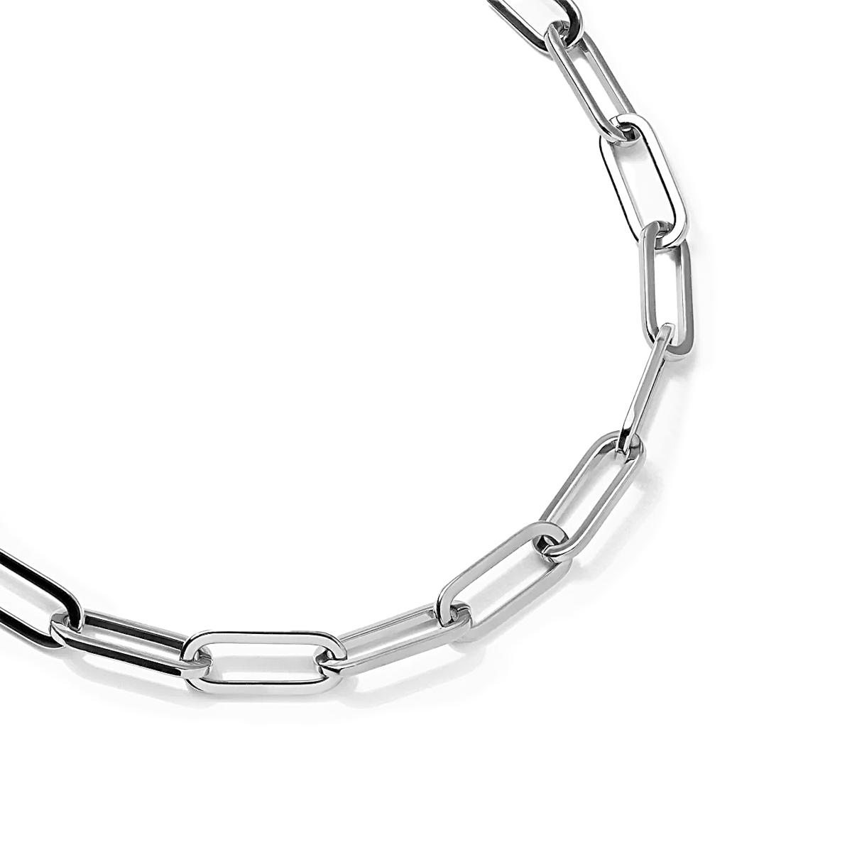 C860W B.Tiff "Jemma" Paperclip Flat Long Adjustable Link Necklace - PBNJ FASHIONS