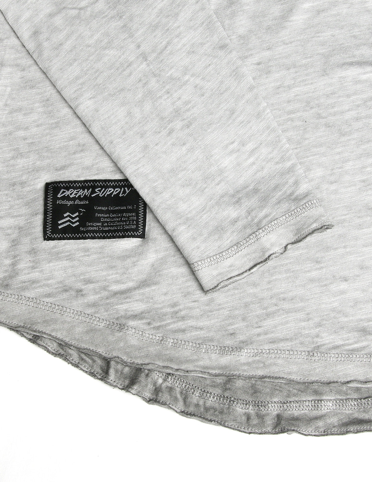 ZIMEGO Mens Long Sleeve Crewneck Oil Wash Vintage Raw Edge Hem Hipster Hip-Hop T shirt-3