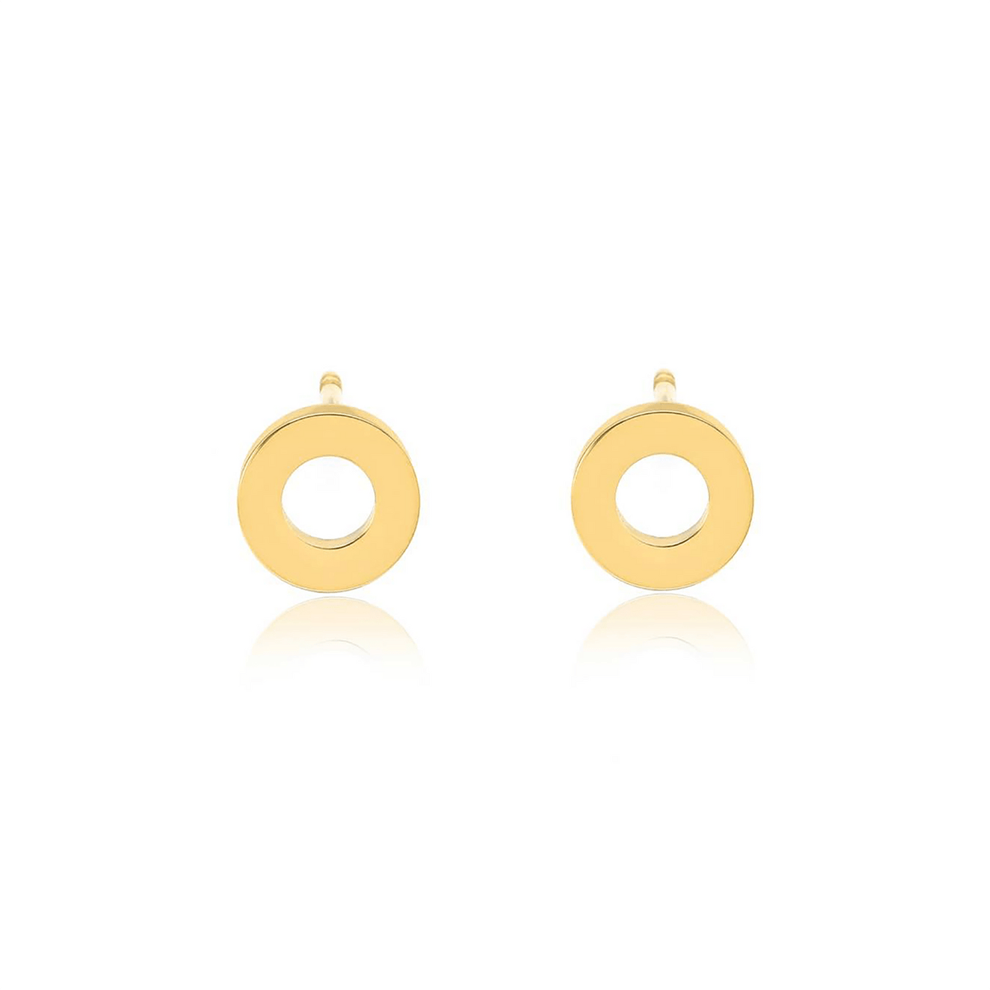 ER001G B.Tiff Gold Open Circle Stud Earrings - PBNJ FASHIONS