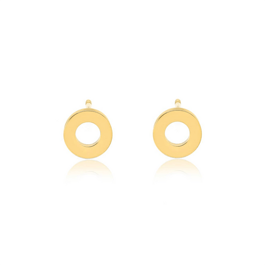 ER001G B.Tiff Gold Open Circle Stud Earrings - PBNJ FASHIONS