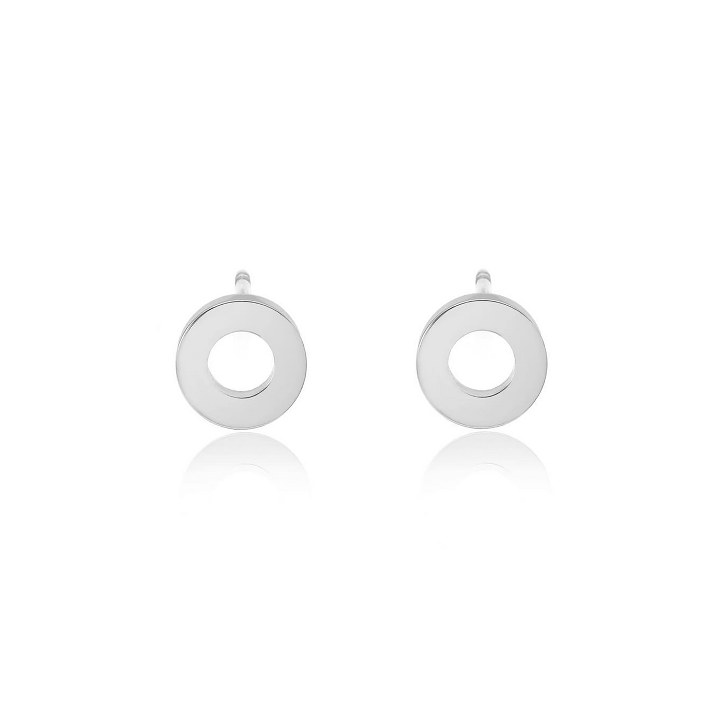 ER001W B.Tiff Open Circle Stud Earrings - PBNJ FASHIONS