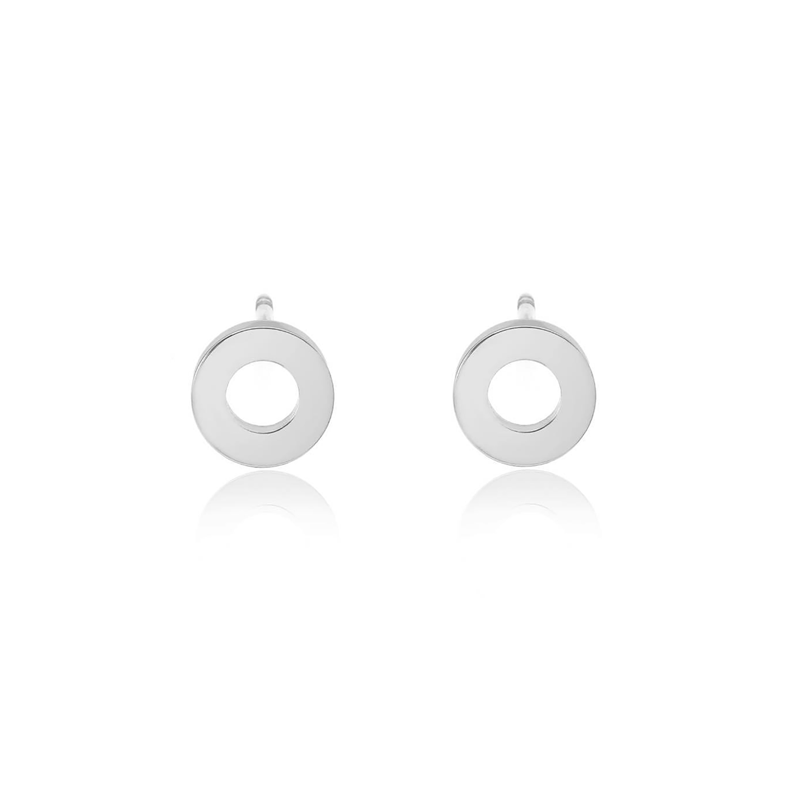 ER001W B.Tiff Open Circle Stud Earrings - PBNJ FASHIONS