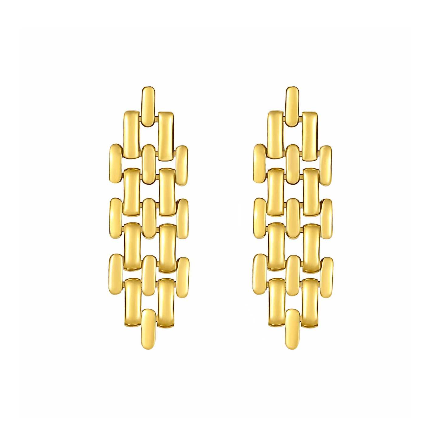 ER004G B.Tiff Gold Ripple Earrings - PBNJ FASHIONS