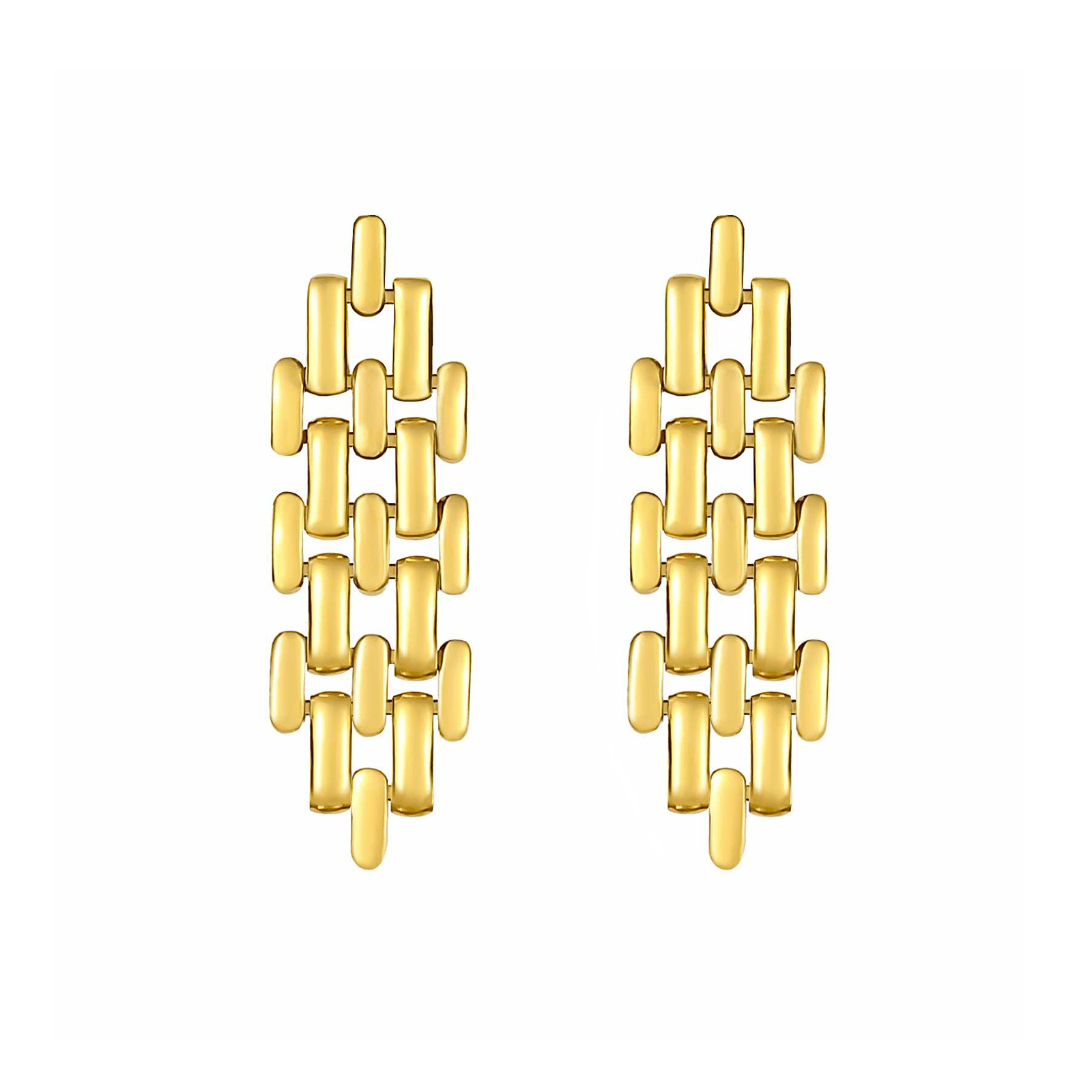 ER004G B.Tiff Gold Ripple Earrings - PBNJ FASHIONS