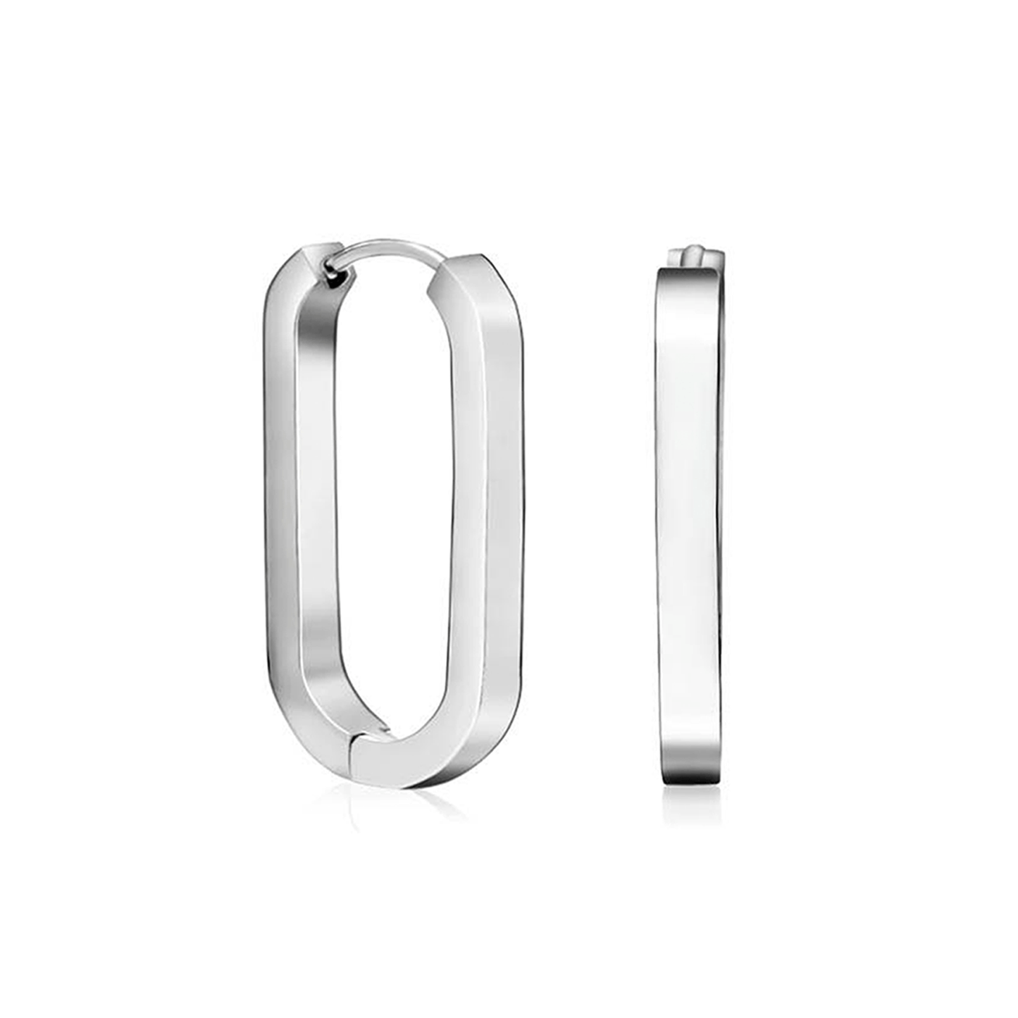 ER080W B.Tiff Padlock Hoop Earrings - PBNJ FASHIONS