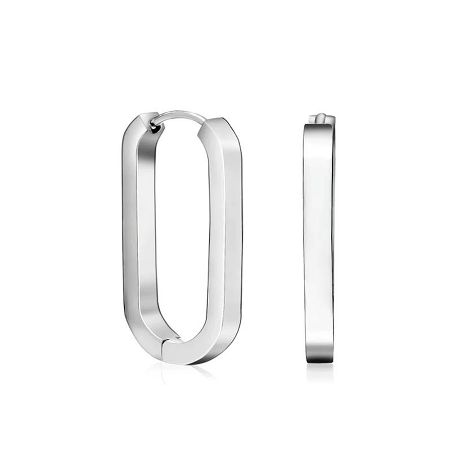 ER080W B.Tiff Padlock Hoop Earrings - PBNJ FASHIONS