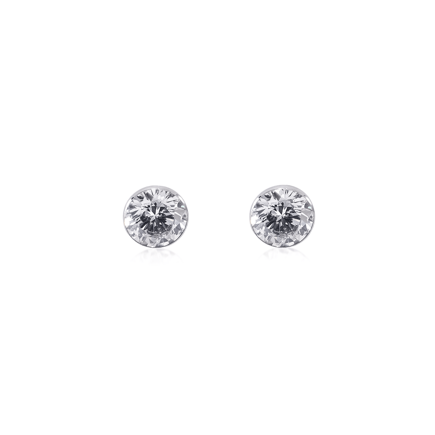 ER101W B.Tiff 1 ct Solitaire Stud Earrings - PBNJ FASHIONS