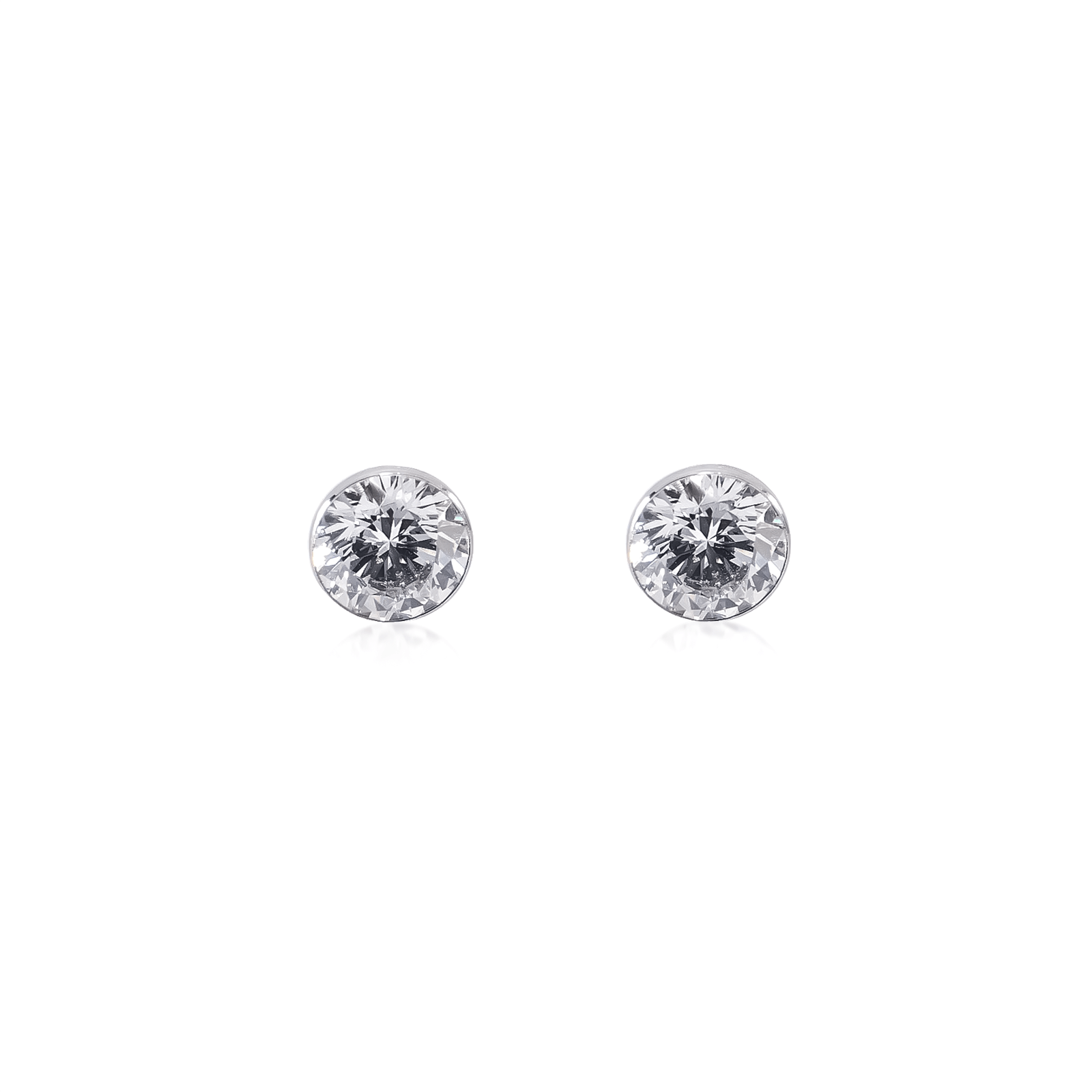 ER101W B.Tiff 1 ct Solitaire Stud Earrings - PBNJ FASHIONS