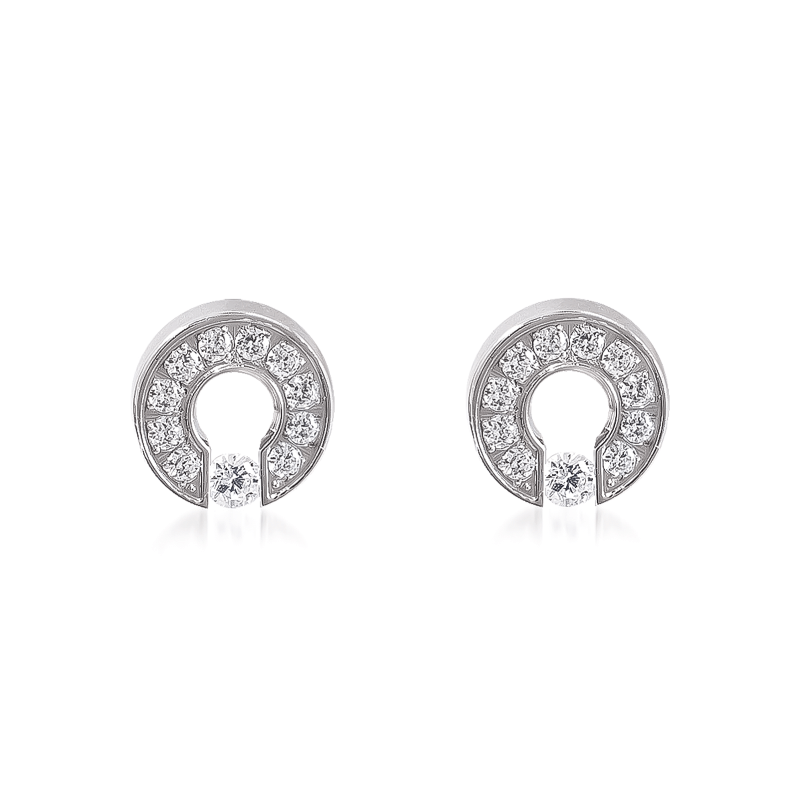 ER118W B.Tiff Pavé Barrel Earrings - PBNJ FASHIONS