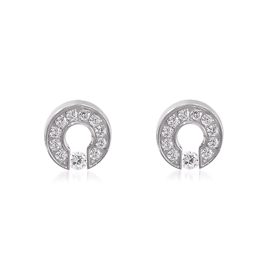 ER118W B.Tiff Pavé Barrel Earrings - PBNJ FASHIONS