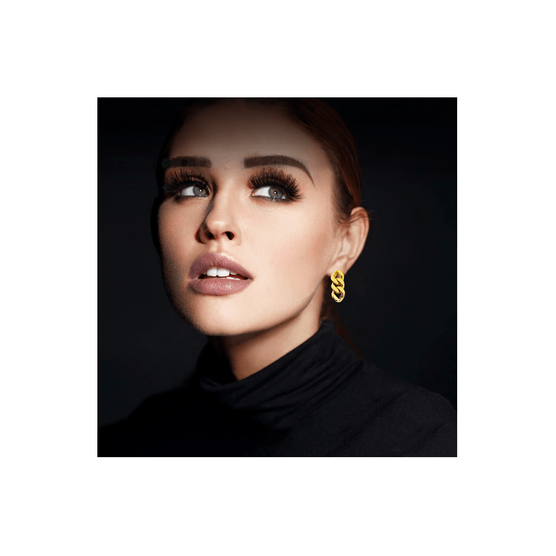 ER160G B.Tiff High Polish Gold Cuban Link Earrings - PBNJ FASHIONS