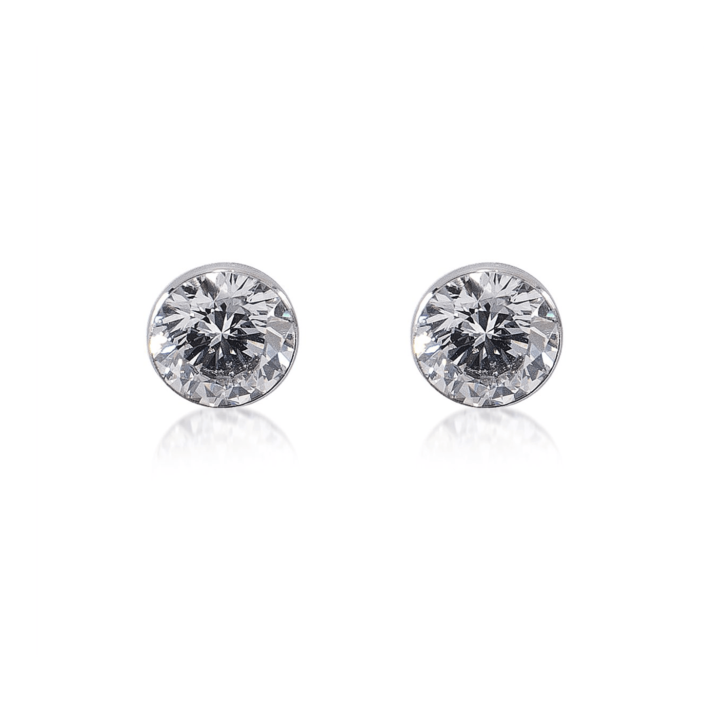 ER201W B.Tiff 2 ct Solitaire Stud Earrings - PBNJ FASHIONS