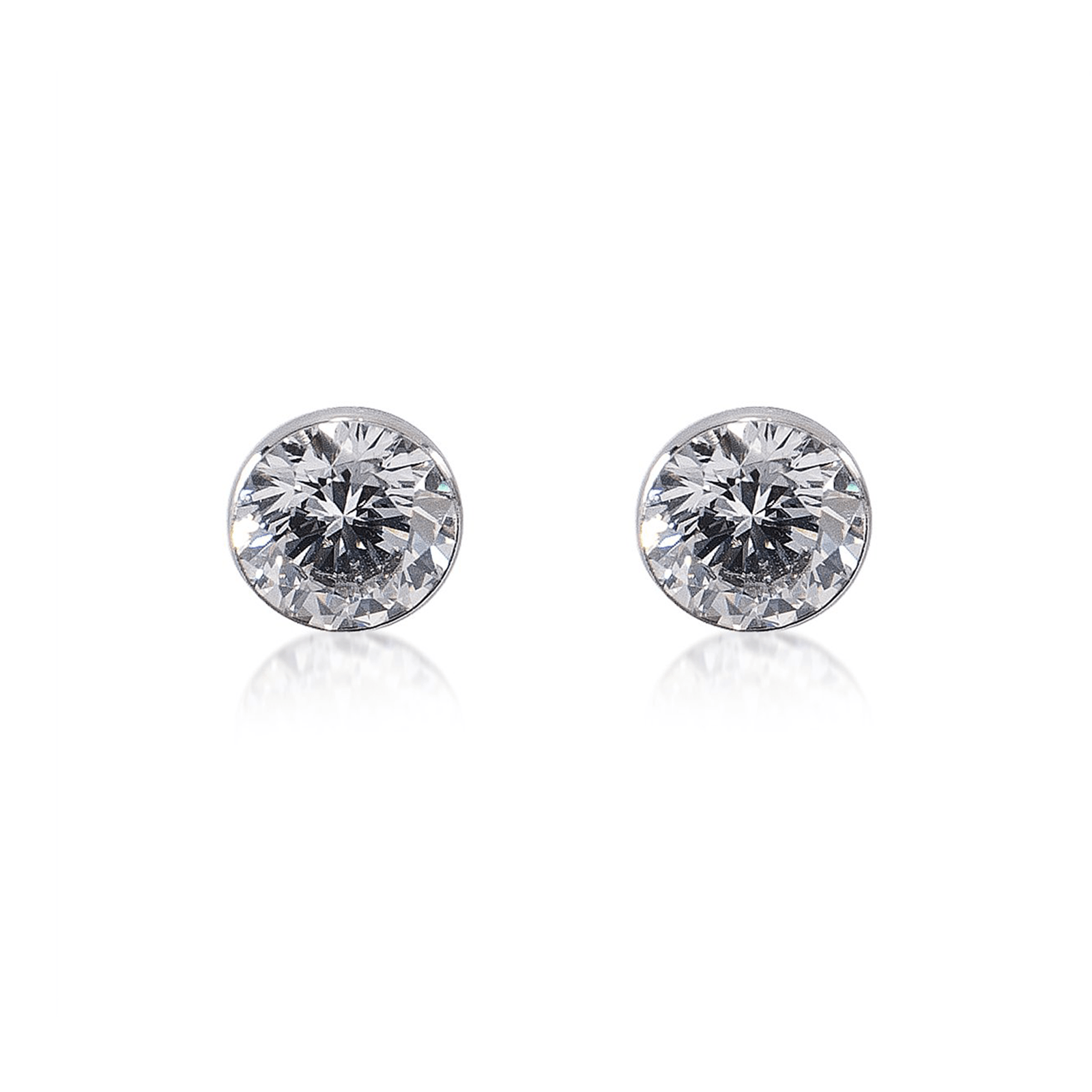 ER201W B.Tiff 2 ct Solitaire Stud Earrings - PBNJ FASHIONS