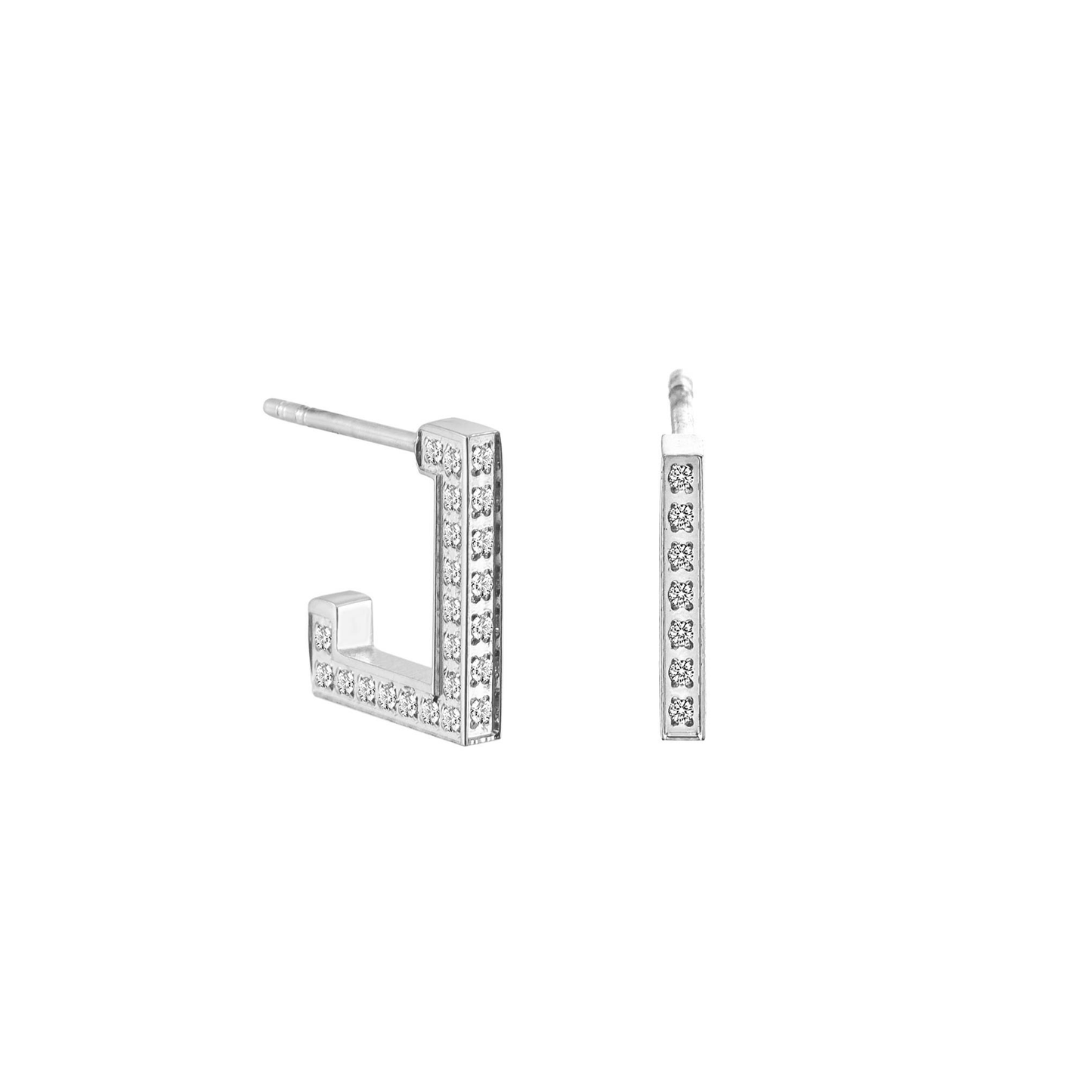 ER246W B.Tiff Pavé L - Bar Earrings - PBNJ FASHIONS