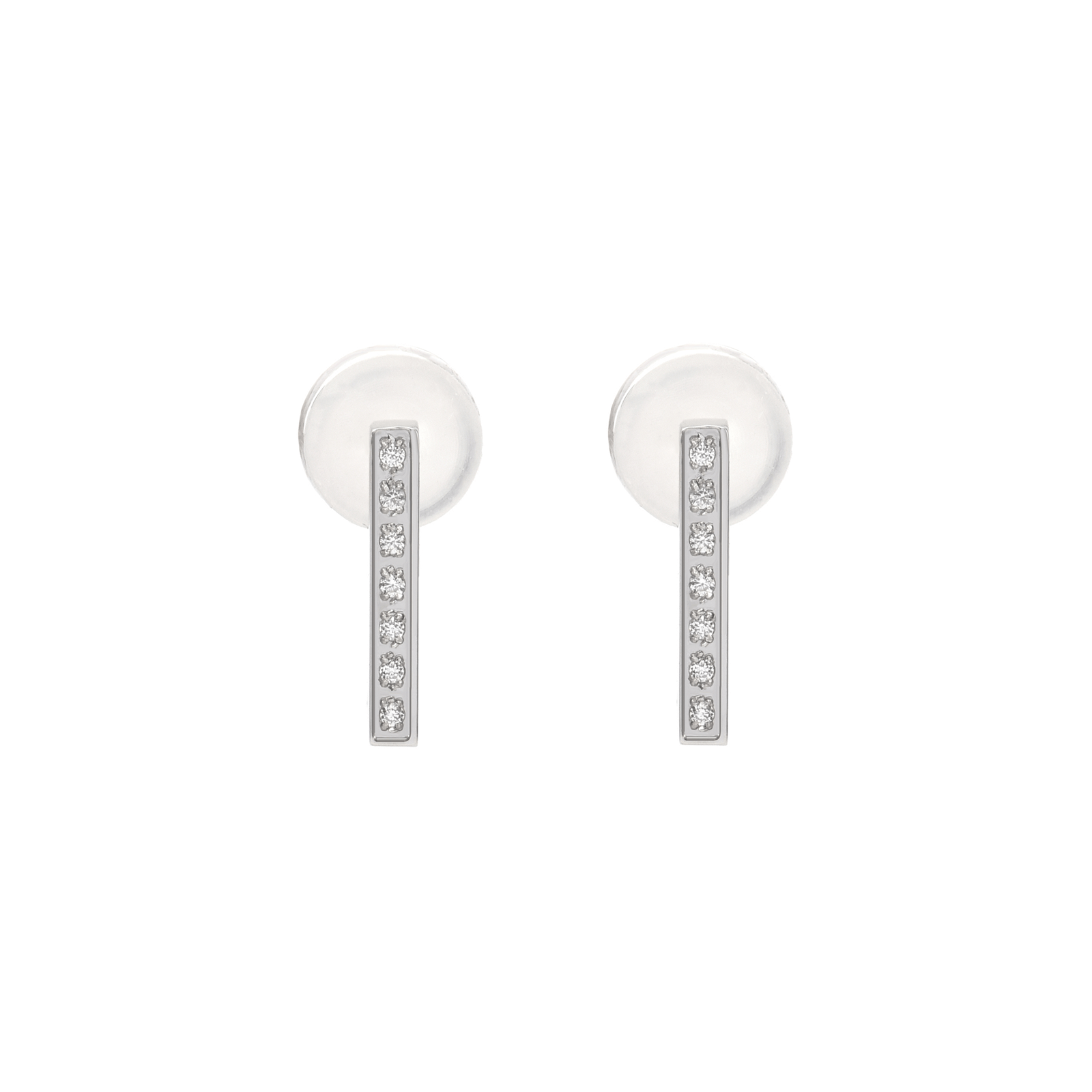 ER246W B.Tiff Pavé L - Bar Earrings - PBNJ FASHIONS