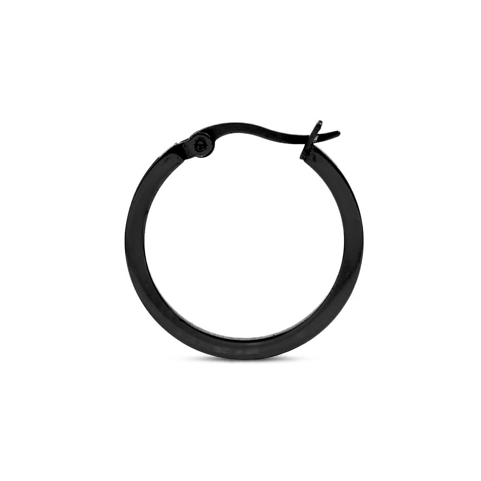 ER310B B.Tiff Black Pavé 28 - Stone Classic Small Hoop Earrings - PBNJ FASHIONS