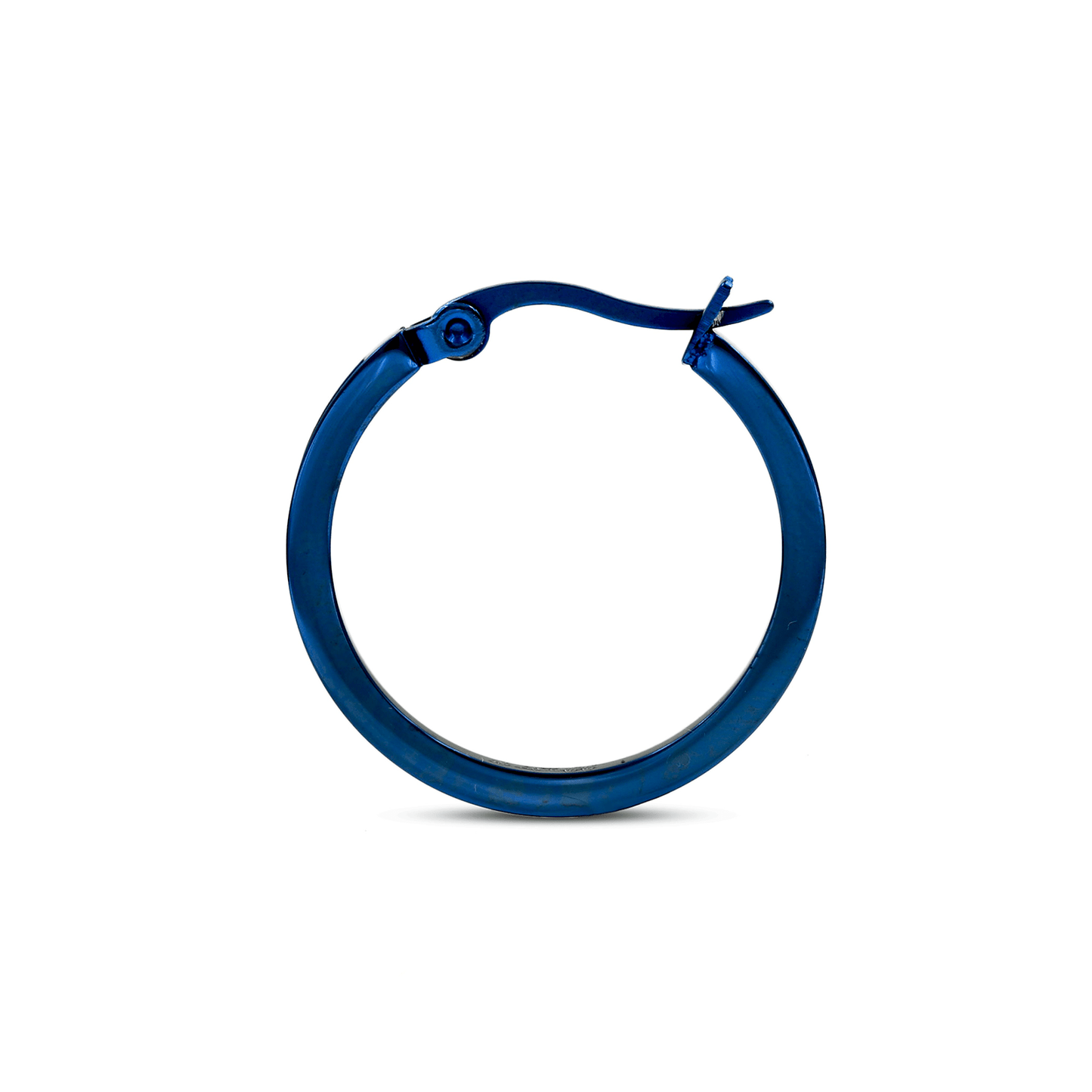 ER310BL B.Tiff Blue Pavé 28 - Stone Classic Small Hoop Earrings - PBNJ FASHIONS