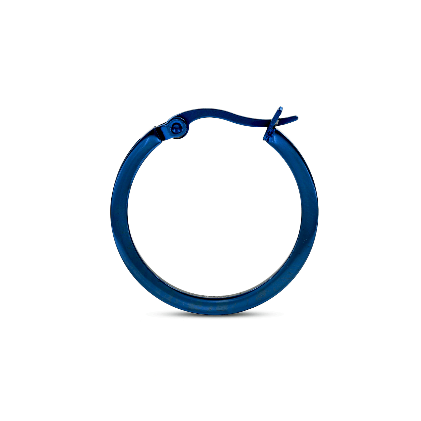 ER310BL B.Tiff Blue Pavé 28 - Stone Classic Small Hoop Earrings - PBNJ FASHIONS